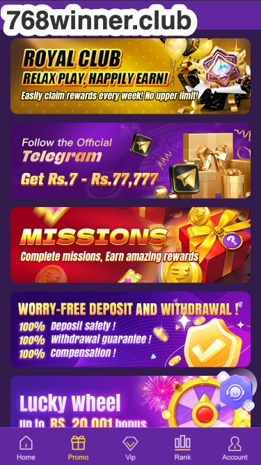 768 Winner Club Slots Interface